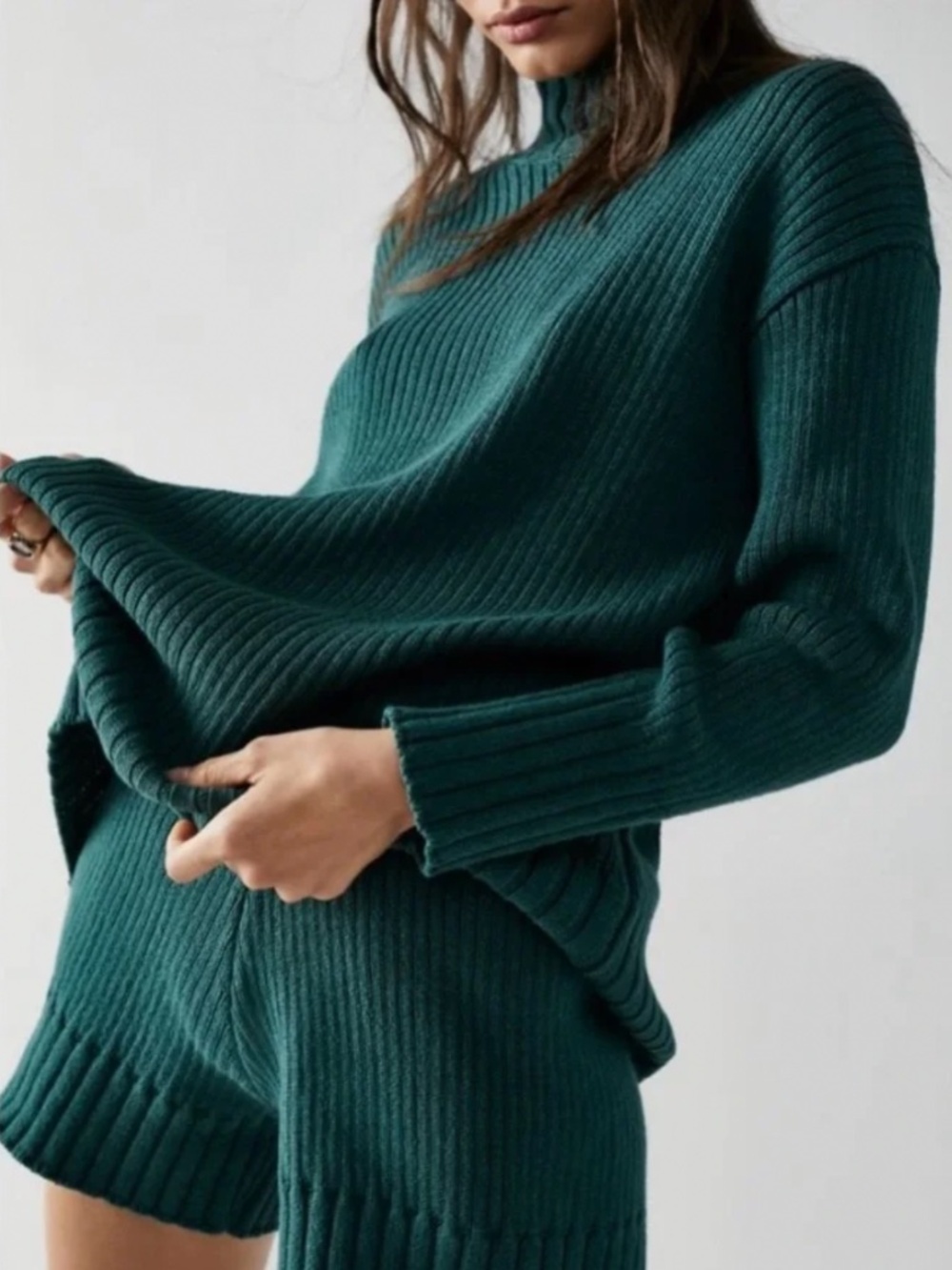 Free People Beach Trez Ribbed Fisherman Style Sweater